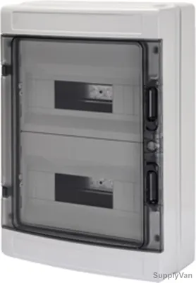 Gewiss Surface Mounted Enclosure, GW40104, IP65, 298x420x140mm, Light Grey