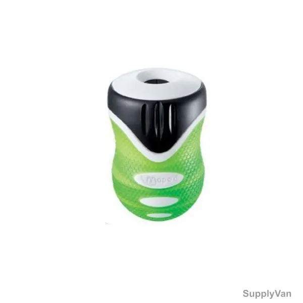 Maped Clean Grip Pencil Sharpener, MD-014110, 1 Hole, Green