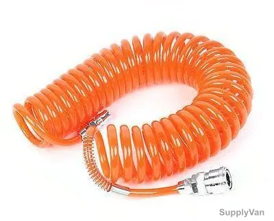Gentilin Spiral Air Hose with Fitting, GKR0806EIARSF, 6x8mm, 7.5Mtrs
