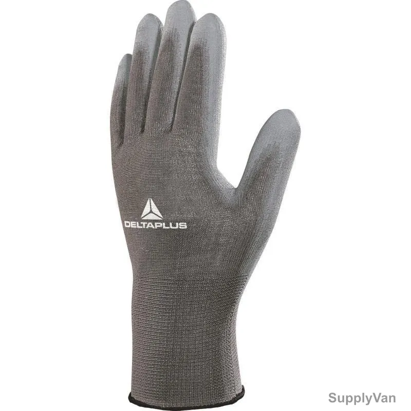 Delta Plus Knitted Glove, VE702PG10, Size10, 100% Polyester, Grey — image 1