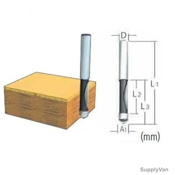 Makita Flush Trim Router Bit, 793063-0, 8x35MM