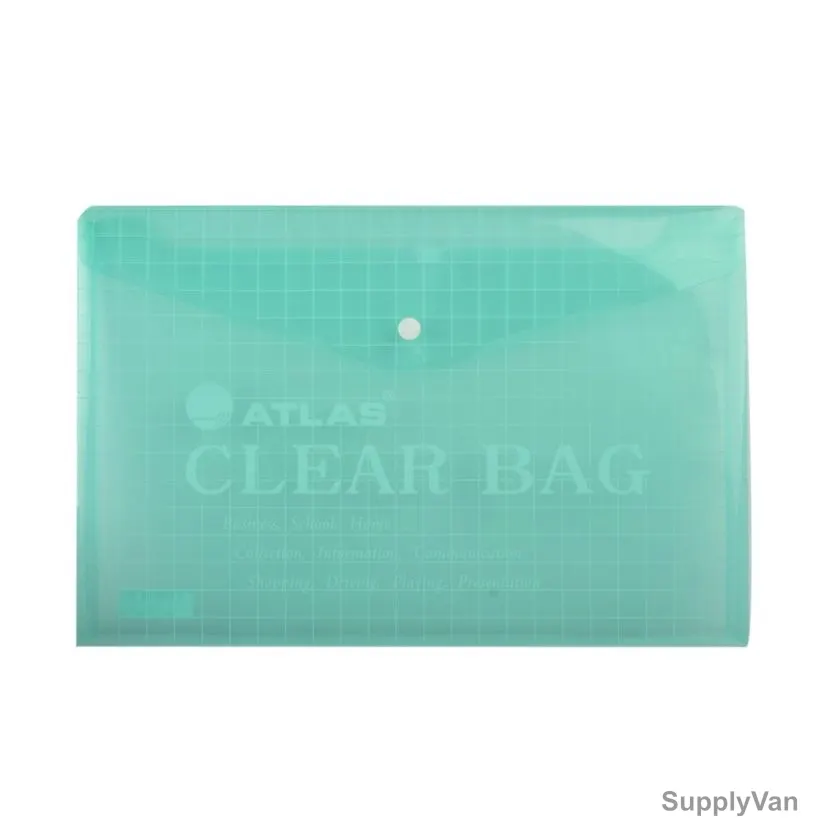 Atlas Document Bag, F10003, FS, Green, 12 Pcs/Pack