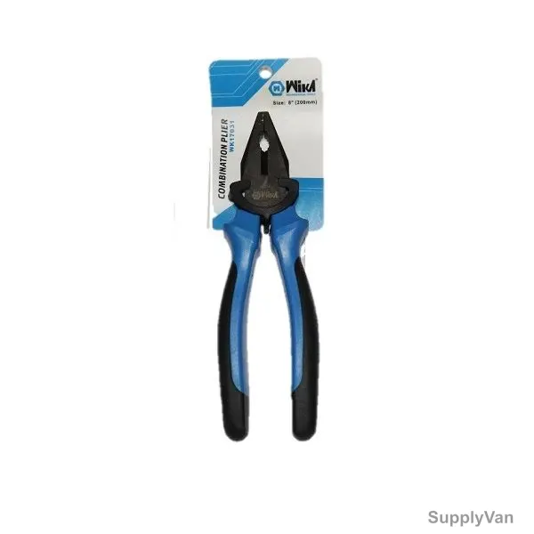 Wika Combination Plier, WK17031, 8 Inch, Blue/Black