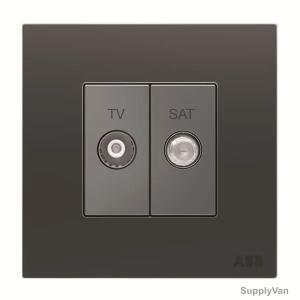 ABB TV and SAT Socket, AM31344-SB, Millenium, 1 Gang, Silk Black