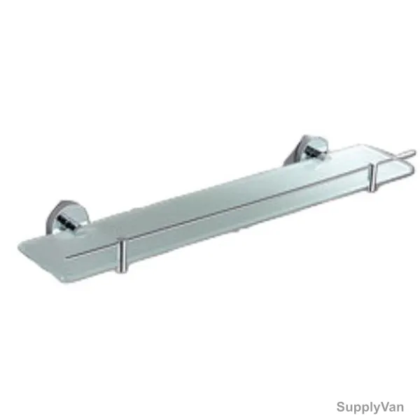 Anbi Shelf, ABHOT-8127-SS, Brass and Glass, Chrome