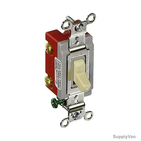 Hubbell 2 Way Toggle Switch, HUBHBL1222I, 20A, 120-277VAC