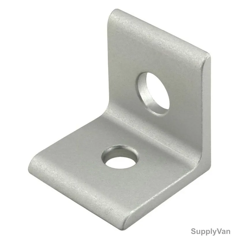 Extrusion Inside Corner Bracket, 15 Series, 2 Hole, Aluminium