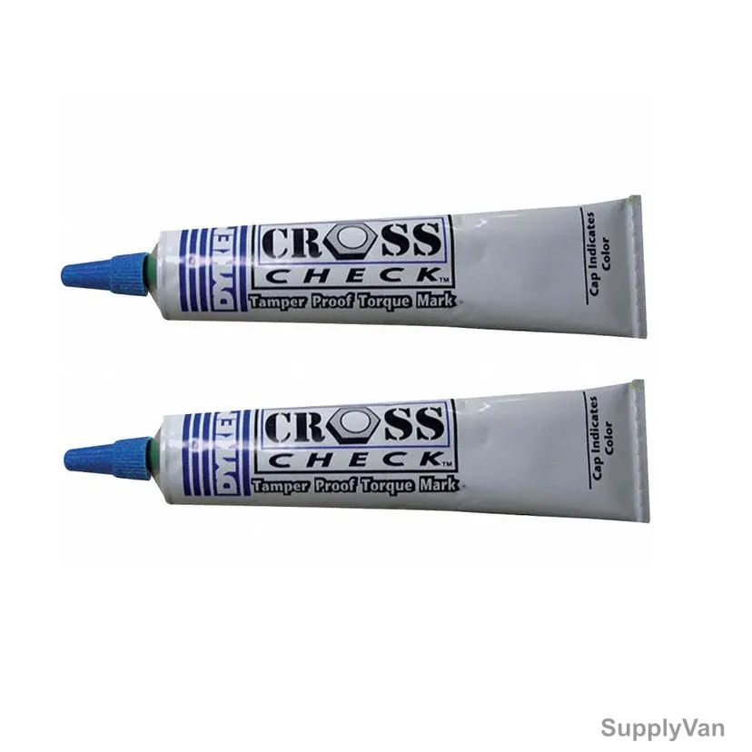 Dykem Torque Seal Tamper-Proof Tube Marker, Cross-Check, 1 Oz, Blue, 2 Pcs/Pack