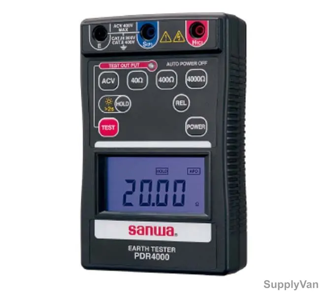 Sanwa Digital Earth Tester, PDR4000, 4000 Counts