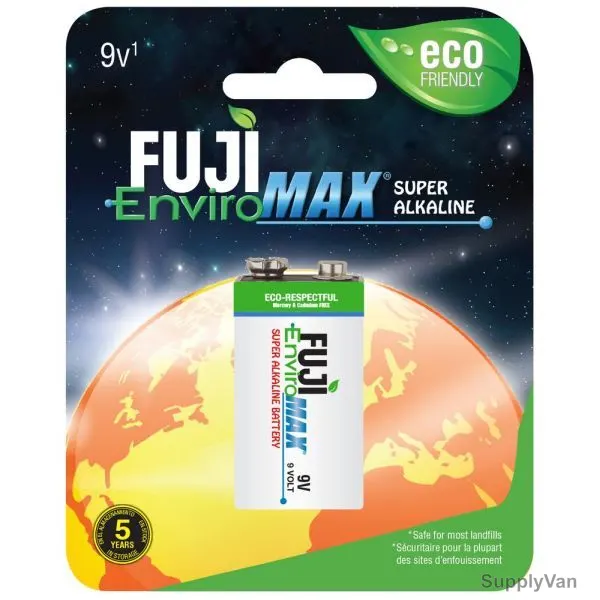 Fuji EnviroMax Battery, 4600BP1, Alkaline, 9V