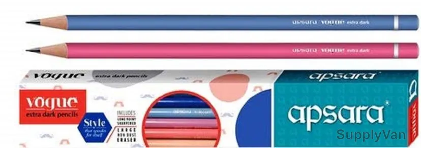 Apsara Vogue Pencil, APS101001020, Wood, Pink/Blue, Round, PK10