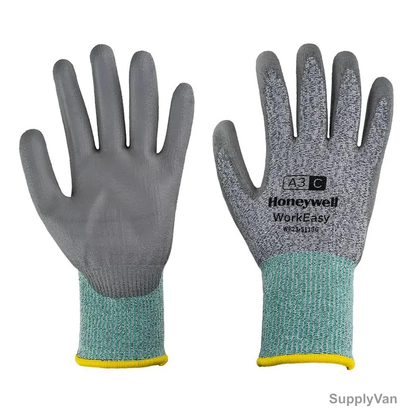 Honeywell Cut Protective Gloves, WE23-5113G-10XL, WorkEasy, A3/C Cut, HPPE and Glass Fibre, Size10, Dark Grey and Green