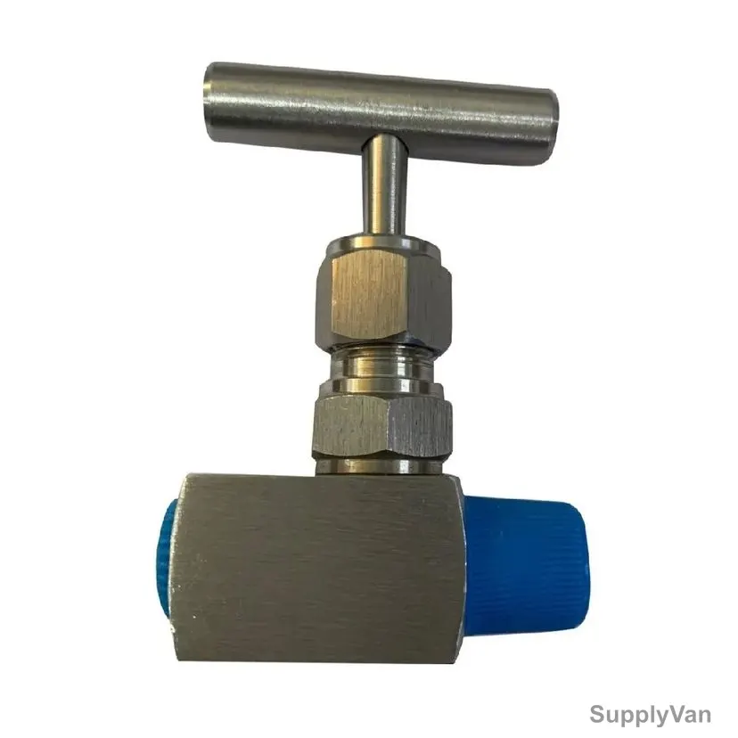 Single Block & Bleed Gauge Valve, Stainless Steel, 1/2 Inch MNPT x 1/4 Inch FNPT