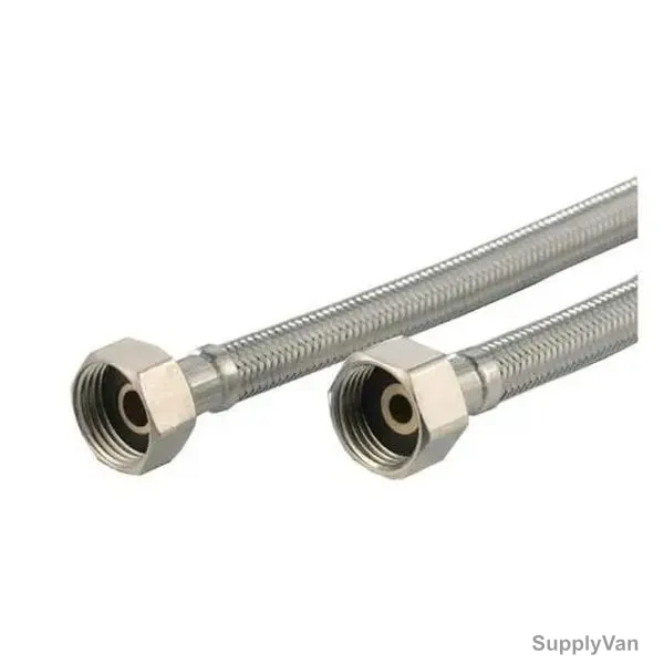 Siena Flexible Water Heater Hose, 60-68-120, Stainless Steel, 60CM