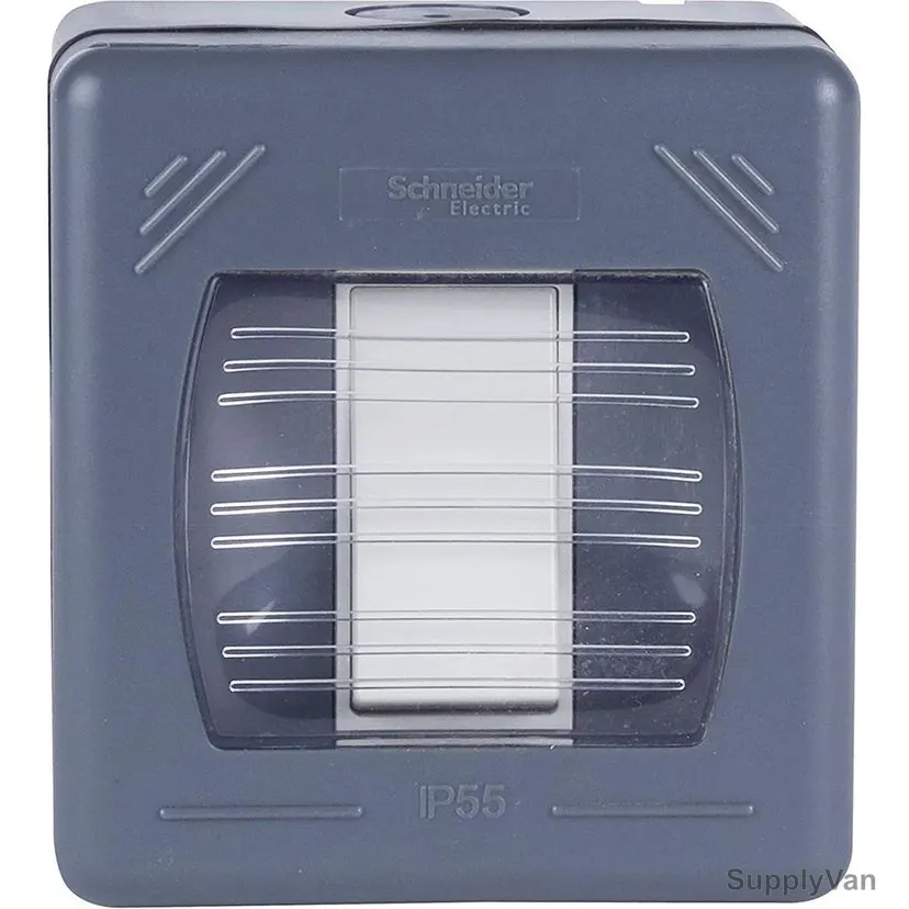 Schneider Electric Exclusive Intermediate Switch, GWP1614, 1 Gang, 10AX, 230VAC, Grey