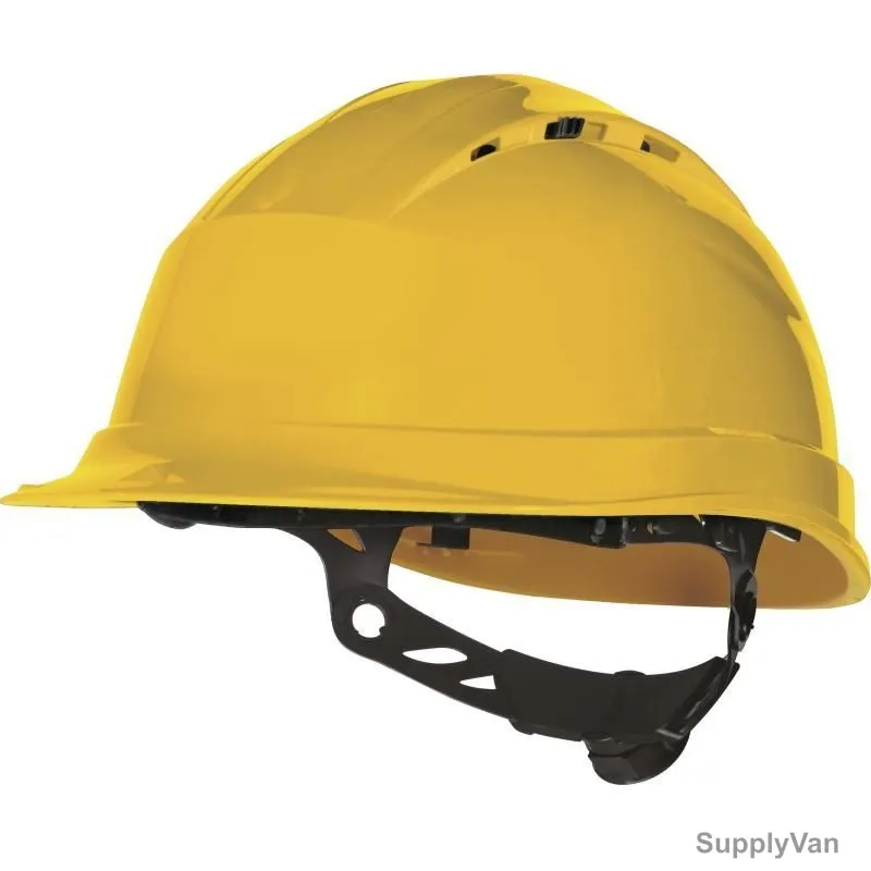 Delta Plus Quartz Up IV Safety Helmet, QUARTZ-4-YELOW, 53 to 63CM, Polypropylene, Yellow — image 1