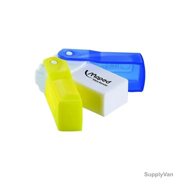 Maped Wings With Refillable Eraser, MD-127311, Blue/Yellow