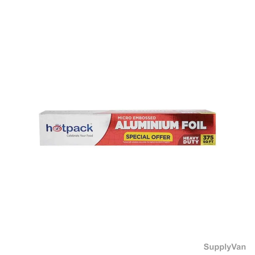 Hotpack Heavy Duty Micro Embossed Aluminium Foil, 375 SQ.FT, 45CM Width x 80 Mtrs Length — image 1