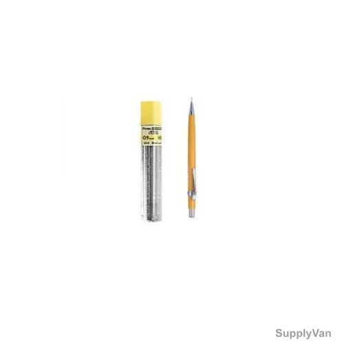 Pentel Mechanical Pencil With Lead, PEP-PACK-022, 120 A3DX, 0.9MM, Yellow, 2 Pcs/Set