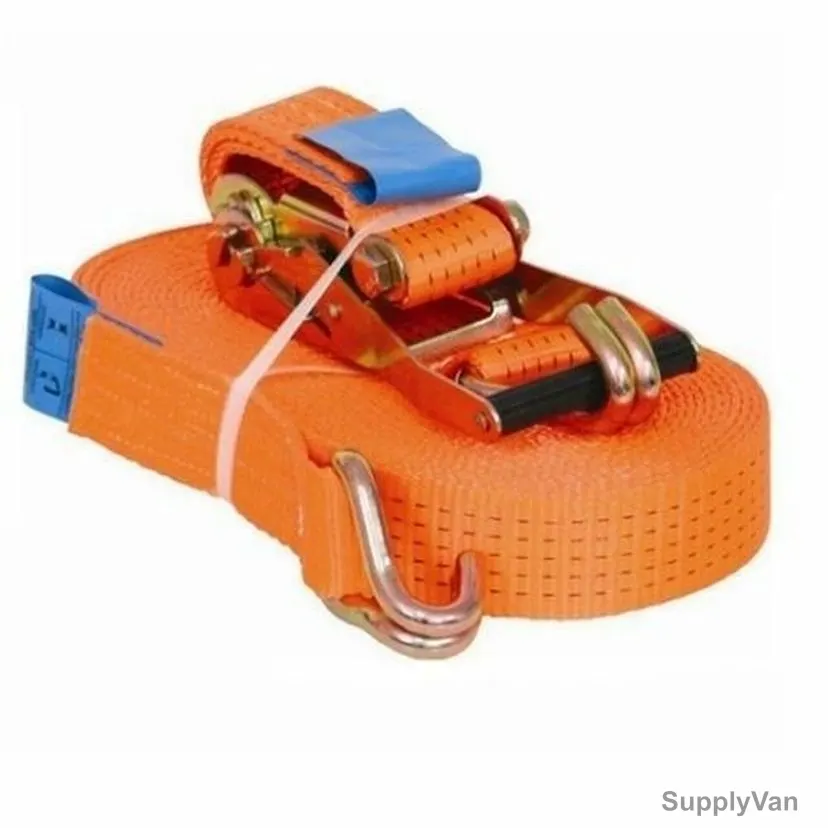 Aqson Cargo Lashing Belt, 50MM Width x 10 Mtrs Length, Orange