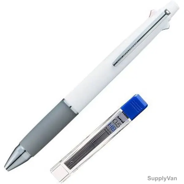 Uni-Ball 4 Color Multi-Function Pen, MSXE5-1000-01WE, Jetstream, 0.7MM Tip, White