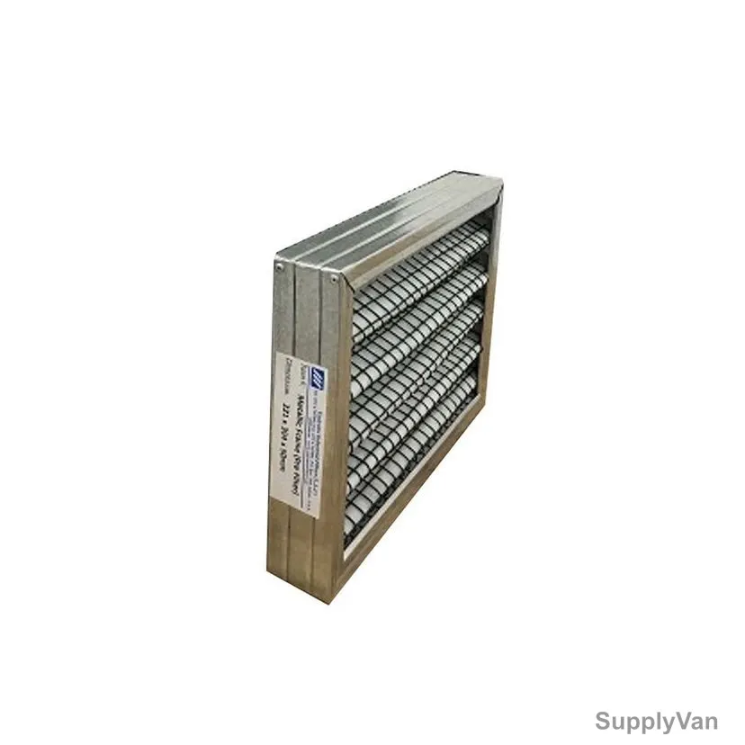 Corrugated Panel Filter, GI Frame, EU4, 592MM Height x 592MM Width x 48MM Depth