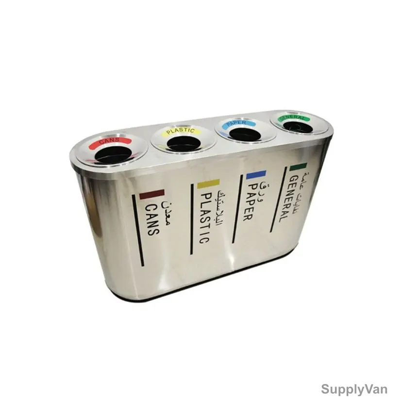 Akc Trash Bin, RB01, Metal, 240 Ltrs, Silver
