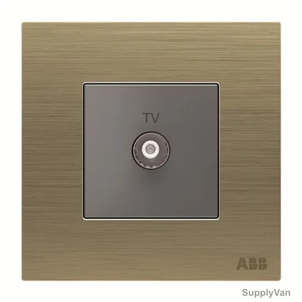 ABB TV Socket, AM30144-AG, Millenium, 1 Gang, Antique Gold