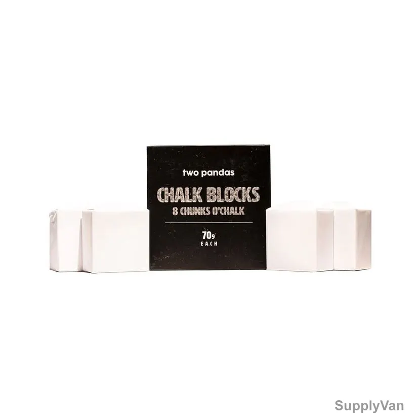 Two Pandas Chalk Block, 70GM, White, 8 Pcs/Pack — image 1