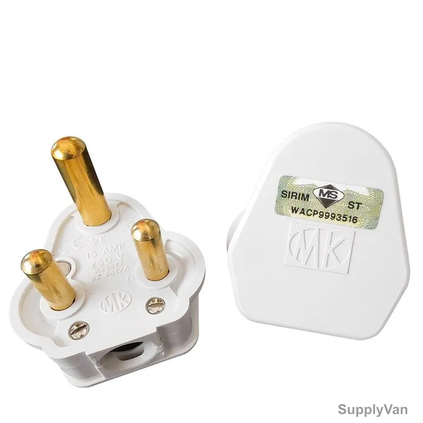 Mk 3-Pin Plug Top, 515, 15A, 250V
