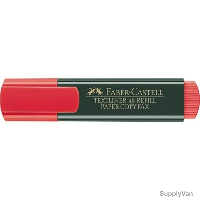 Faber-Castell Textliner Highlighter, 1548-21, 1-5MM Tip Size, Red