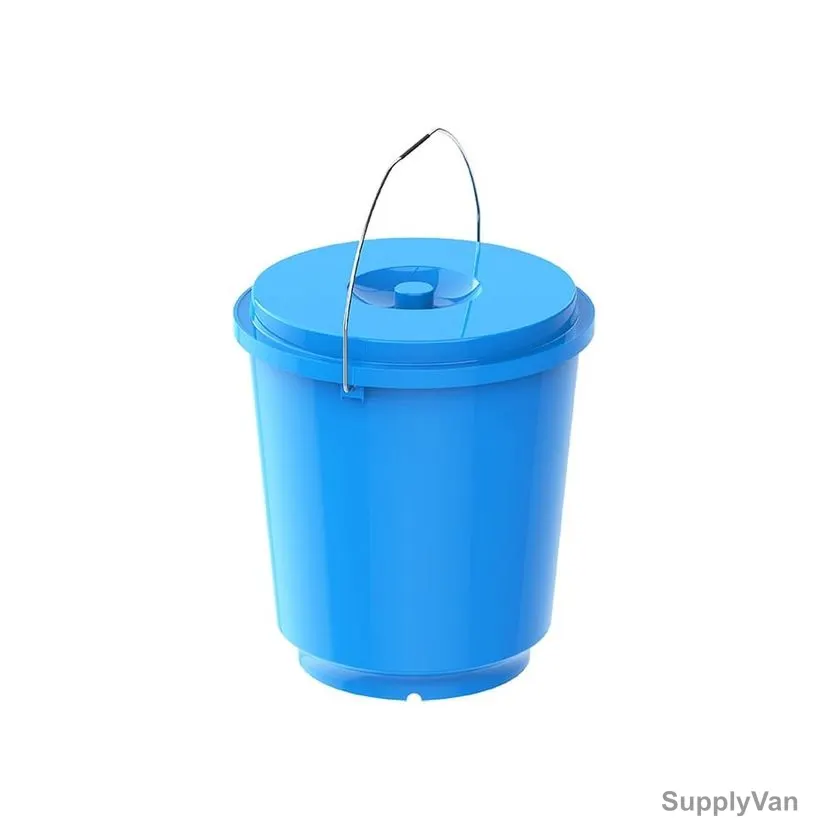 Cosmoplast Plastic Bucket With Steel Handle, EX-20L, Round, 20 Ltrs, Light Blue — image 1