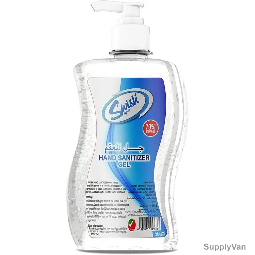 Swish Hand Sanitizer Gel With Moisturizer, WLLG1L-OM, 500ML