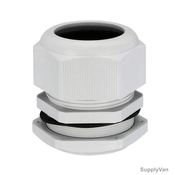 PVC Gland, PG-63, 71MM Outer Dia, 42-54MM Cable Size, White, 10 Pcs/Pack