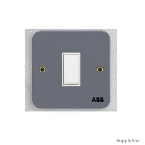 Abb Electrical Switch, BM105, Metal Clad Series, Urea/Metal, 1 Gang, 2 Way, 10A — image 1