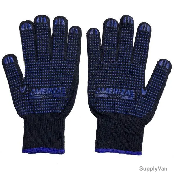Ameriza Safety Gloves, A106572920, Cotton and PVC, Free Size, Blue
