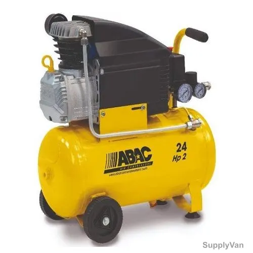 Abac Air Compressor, PP-B20/24, 8 Bar, 2 HP, 24 Ltrs