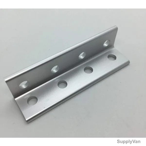 Extrusion Inside Corner Bracket, 20 Series, 8 Hole, Aluminium