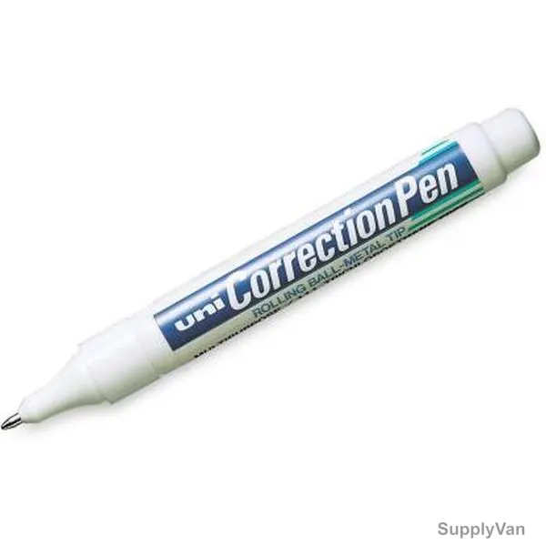 Uni-Ball Metal Tip Correction Pen, CLP300, 1.0MM Tip Size, White, 12 Pcs/Pack