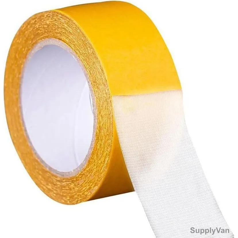 Heavy Duty Double Sided Carpet Tape, 001, 1 Inch Width x 10 Mtrs Length, Yellow