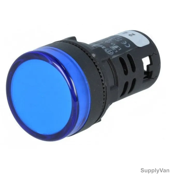 Auspicious LED Pilot Lamp, L22, 220V, 22MM, Blue — image 1