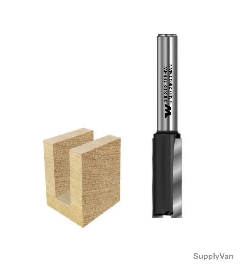 Witox Straight Router Bit, 4003.02.166, Tungsten Carbide, 2 x 16MM — image 1