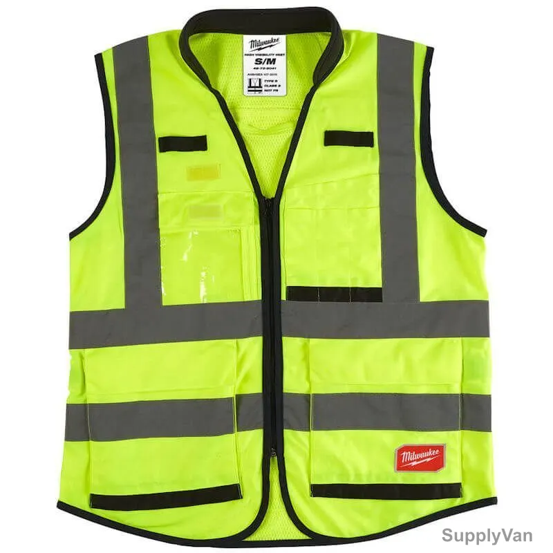 Milwaukee Premium High-Visibility Vest, 4932471895, S/M, Yellow — image 1
