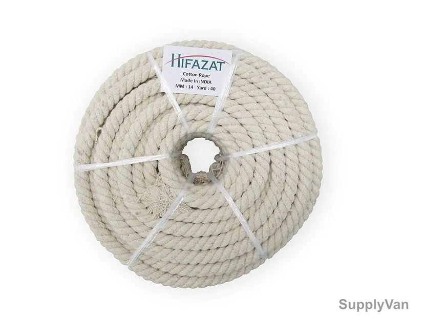 Hifazat Rope, SHGTCR-14M-40Y, Cotton, 14MM x 36.5 Mtrs, Beige