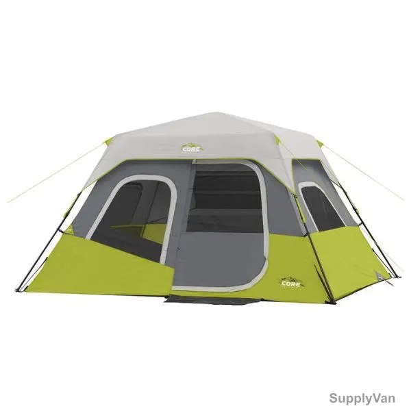 Core Equipment Instant Cabin Tent, SHGT-C-40007, 11 x 9 Feet, 6 Person, Dark Grey/Green — image 1