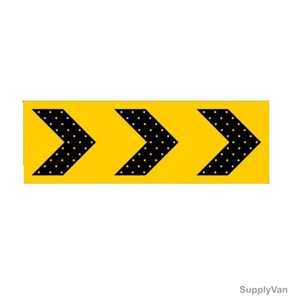 LED Left Diversion Construction Sign, AE-80022-L, Aluminium/ACP, 400MM Width x 1200MM Length