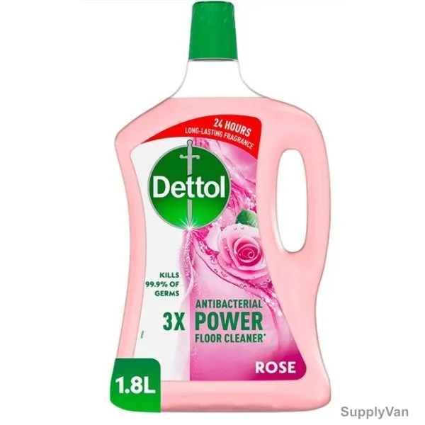 Dettol Antibacterial Power Floor Cleaner, Rose, 1.8 Ltrs