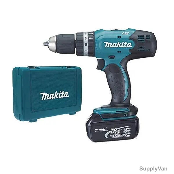Makita Cordless Hammer Drill With 3Ah Battery and Charger, DHP453RFE, 13MM, 18V — image 1
