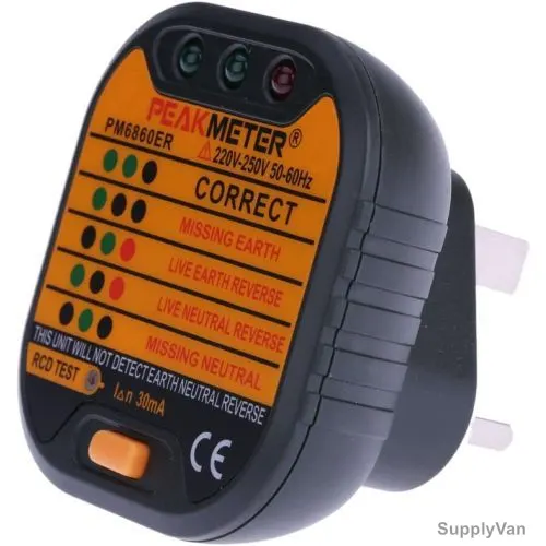 Peak Meter Socket Tester, PM6860ER, 230V