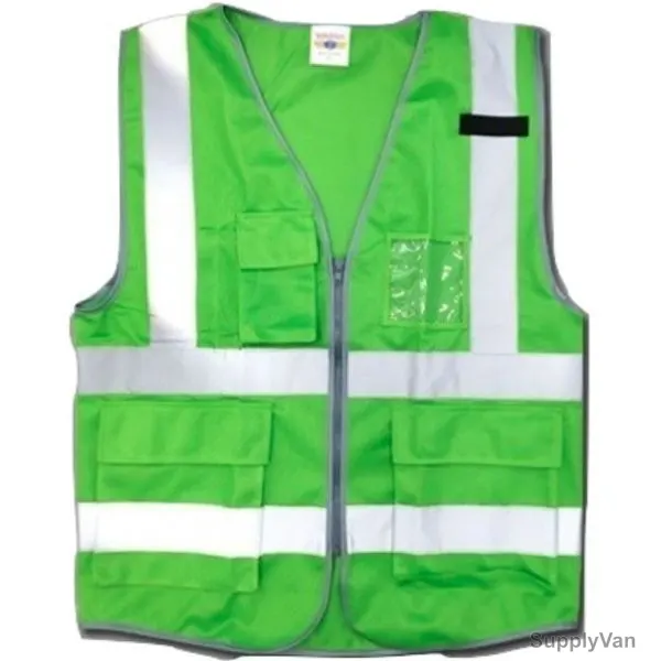 Taha Safety Vest, Sj Solid, Green, XL